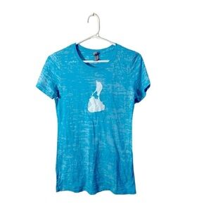 Block Island Brilliant Blue Kids Super Soft T-Shirt - Size L